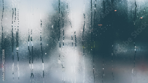 Steam on glass for abstract background, Texture background.