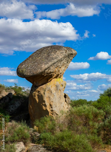 Rock formation known as La Seta. Natural area of the Barruecos. Extremadura. Spain. © mestock