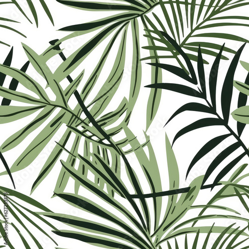 Tropical leaves repeat pattern