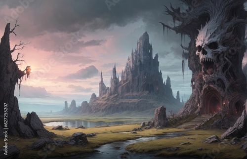 Fantasy Horror Castle Background