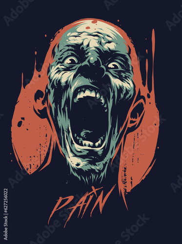 Vector Screaming Face