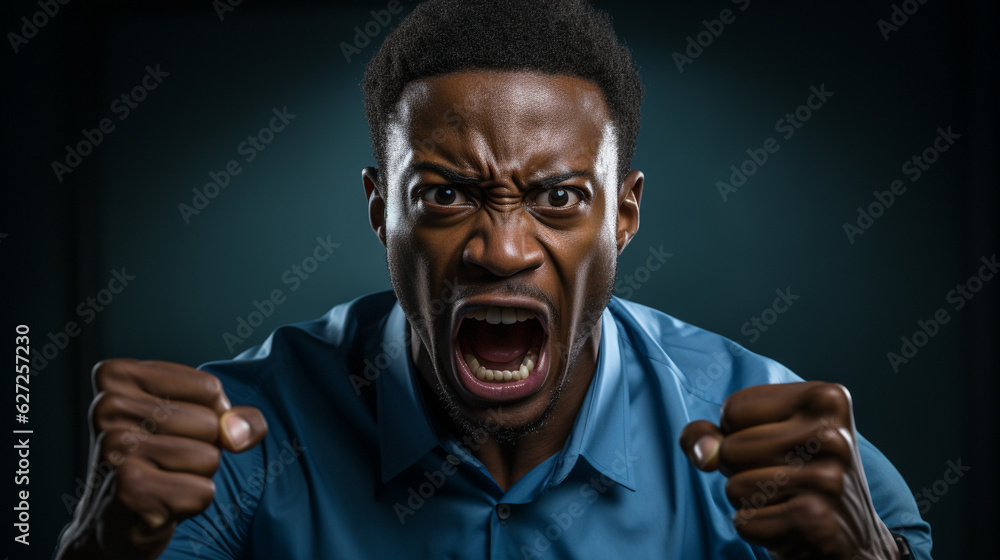 Aggressive Anger Man. Generative Ai Aggressive Anger Man. Generative Ai