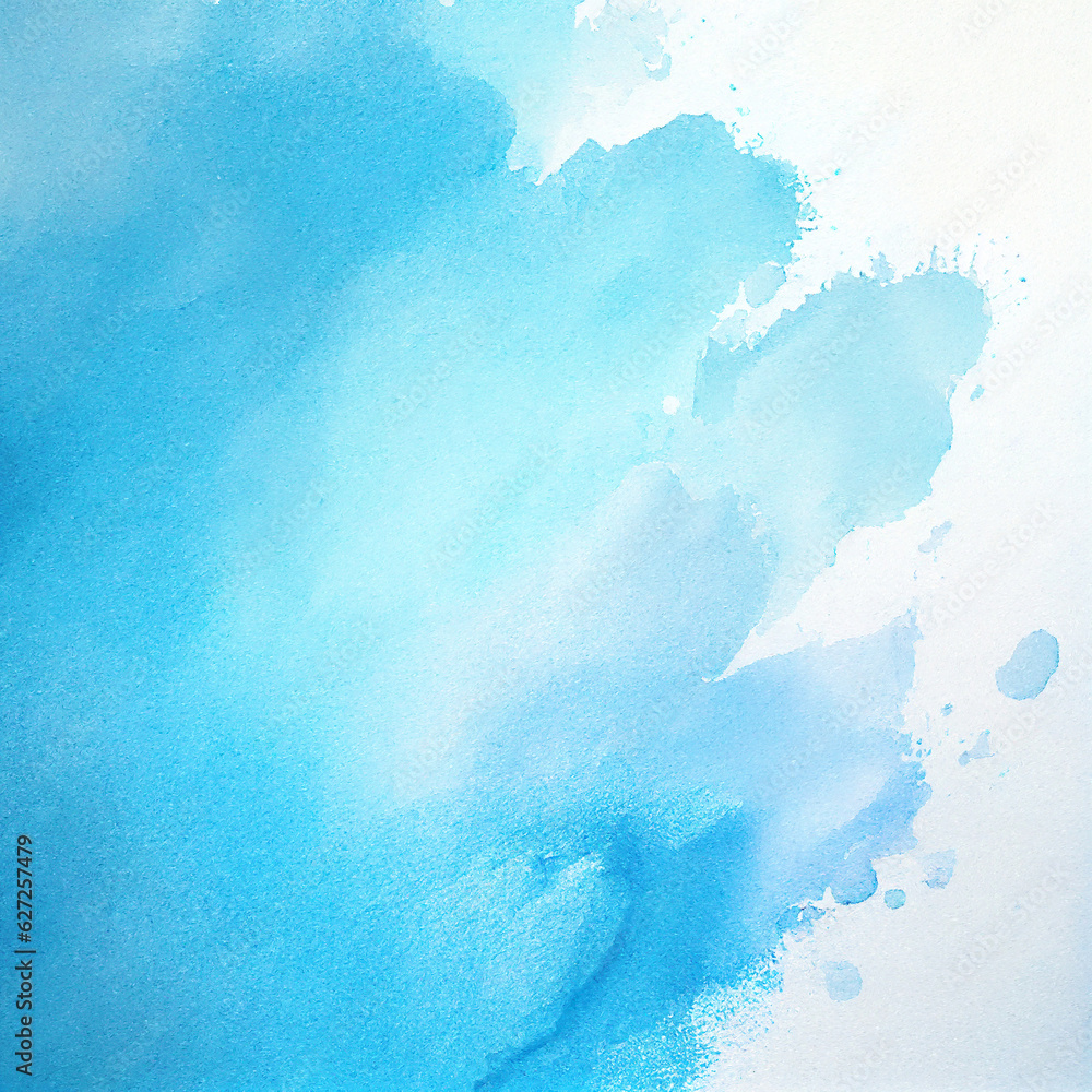 Abstract Blue Watercolor Texture Background