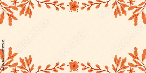 
background with autumn leaves theme border