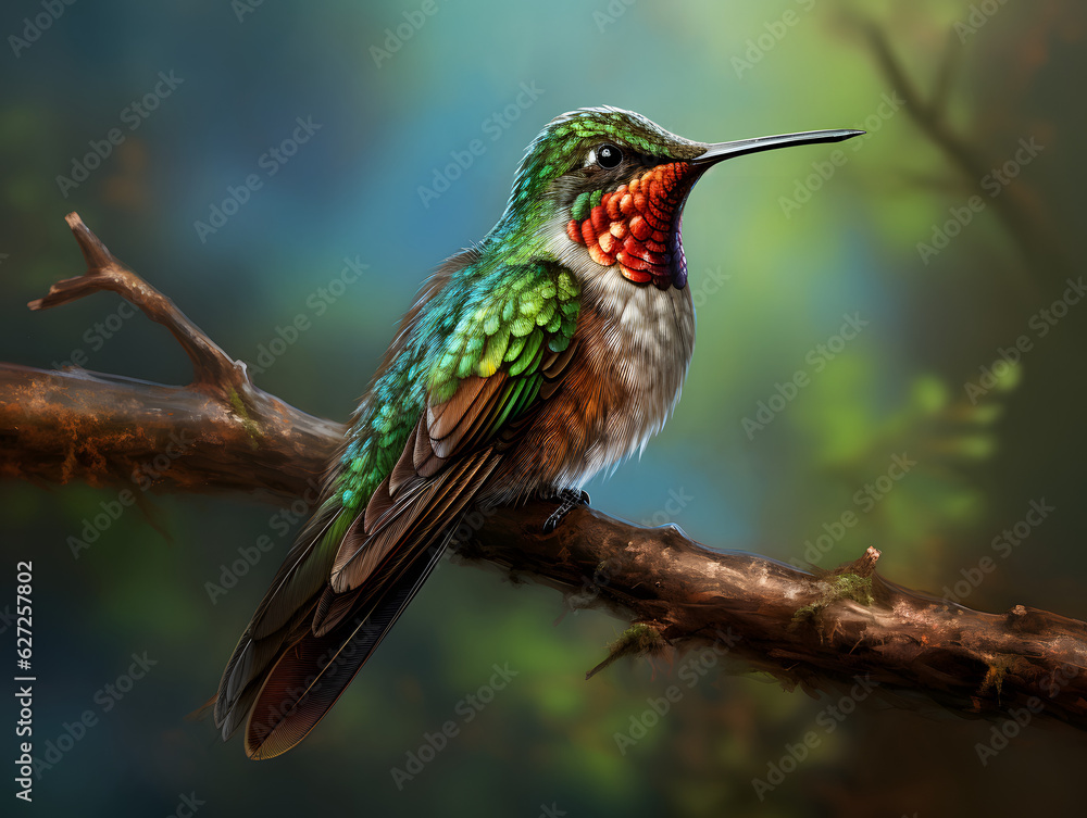 hummingbird on a branch hummingbird on a branch