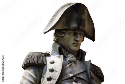 Illustration of the sculpture of Napoleon Bonaparte. French military commander and political leader.