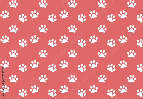 Pattern with cat paw. Background