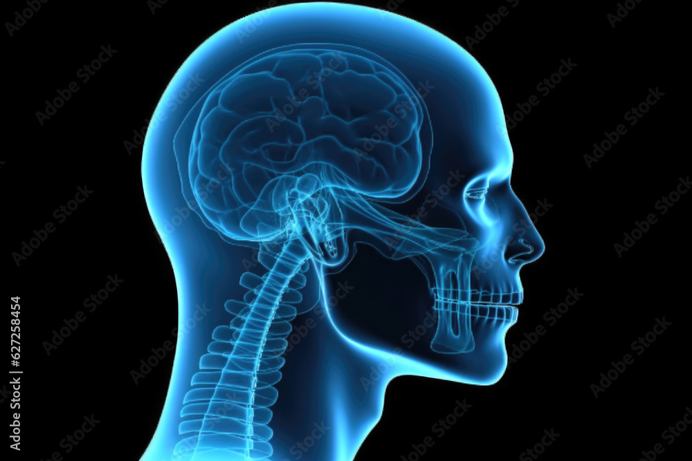 Fototapeta premium Magnetic resonance image - Generative AI