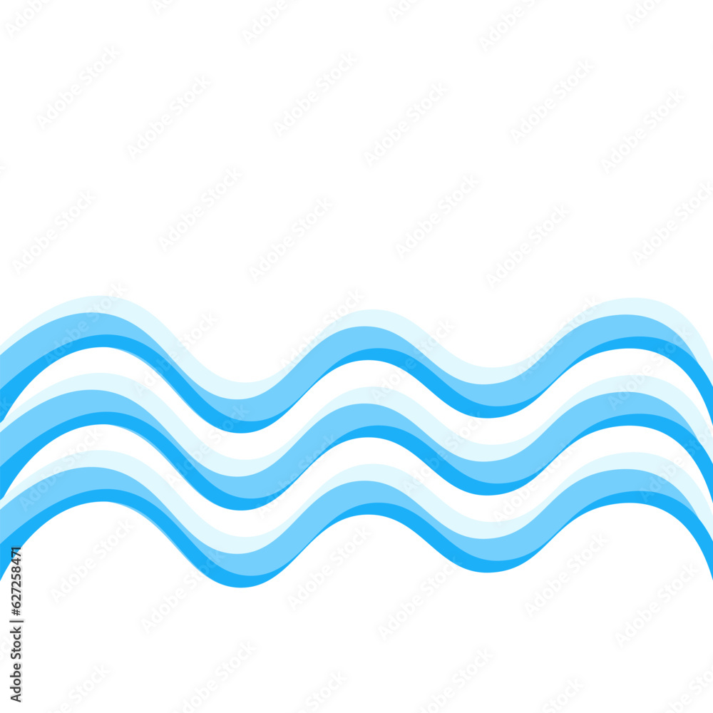 Blue waves with gradient decorative frame, vector design template, abstract water waves. Blue waves with gradient decorative frame, vector design template, abstract water waves.