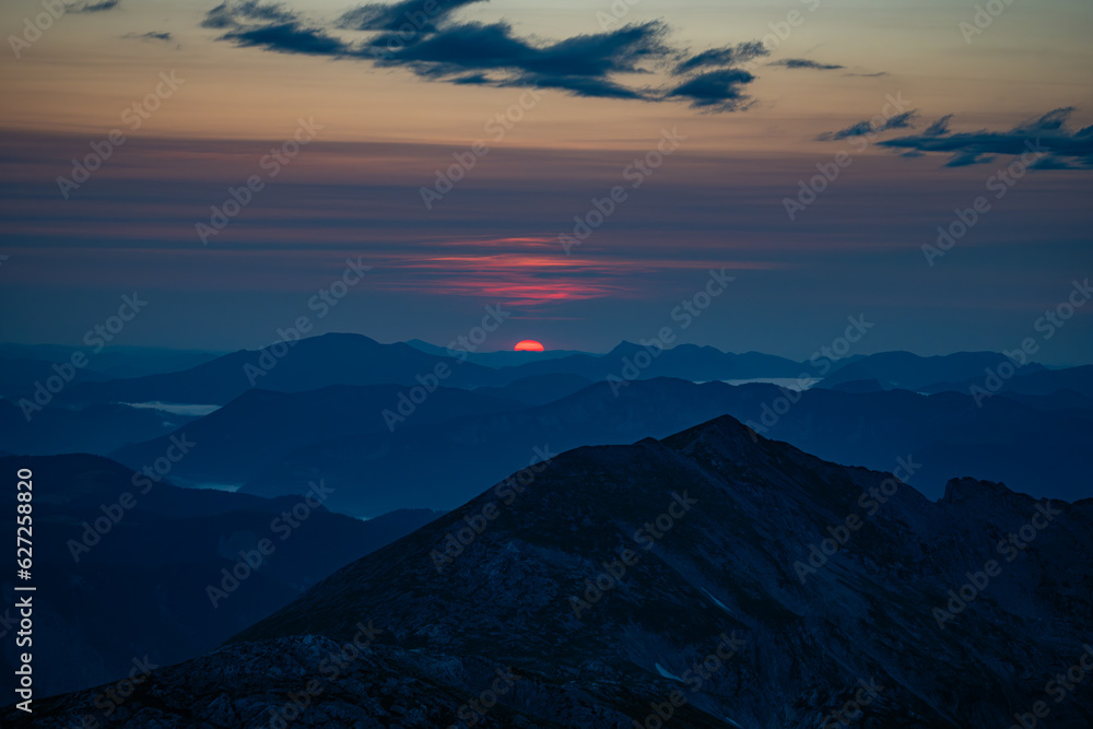 Sonnenaufgang im Hochschwab Gebiet