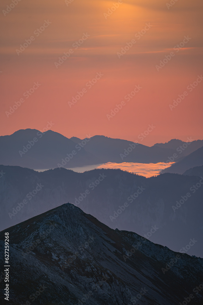 Sonnenaufgang im Hochschwab Gebiet