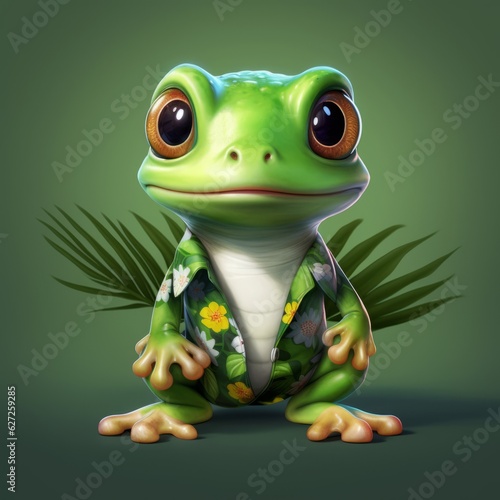 Baby American green tree frog photo