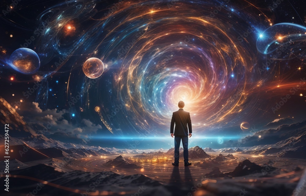 The Law Of Attraction And Quantum Physics Abstract Background