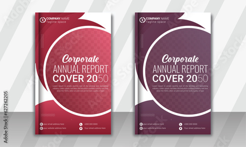 Standard Business book cover and annual report or corporate brochure cover design template