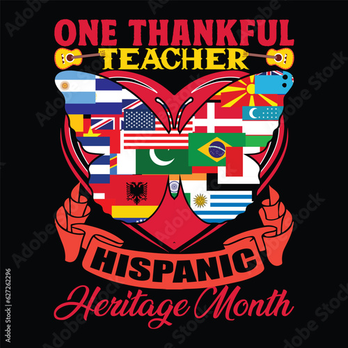 hispanic heritage month tshart vector