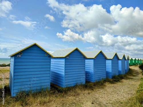 beach huts on the beach © Laurence
