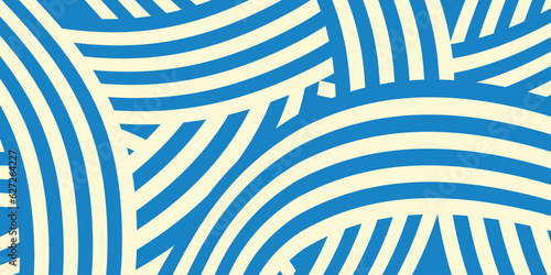 Noodle Ramen Pattern background. Pasta food texture spaghetti geometric. Abstarct ramen ornament. Flat vector illustartion. Wave texture background