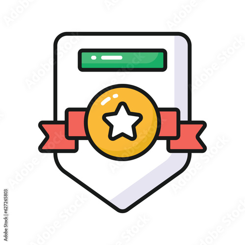 Check this creatively designed vector of certificate in trendy style, premium icon