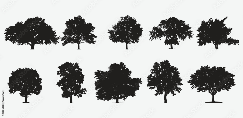 Enchanting Arboreal Silhouettes, Captivating Tree Vector Collection for Every Creative Project Enchanting Arboreal Silhouettes, Captivating Tree Vector Collection for Every Creative Project