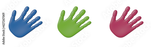 Hands icon 3d illustration
