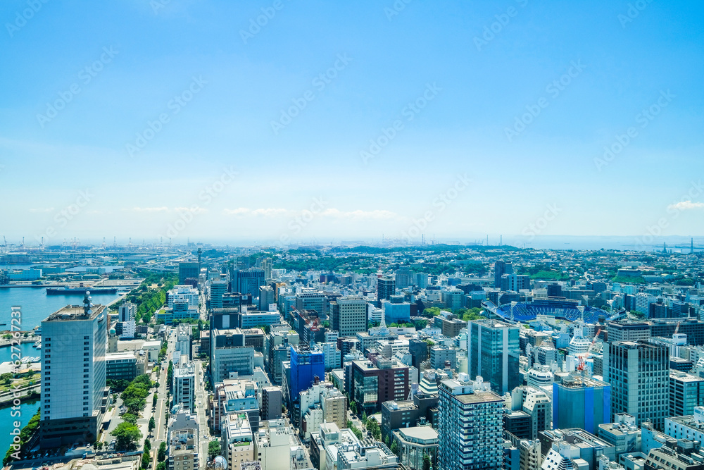 神奈川県横浜市みなとみらいの都市風景