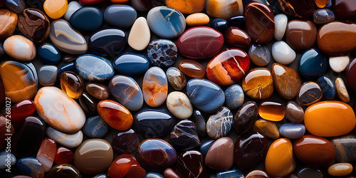 the colorful stones background.