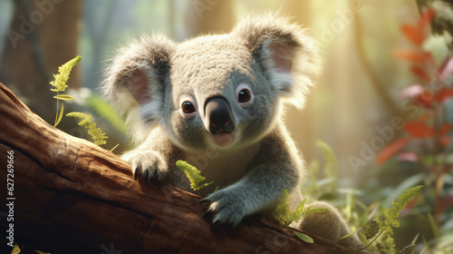 Cute koala in the forest