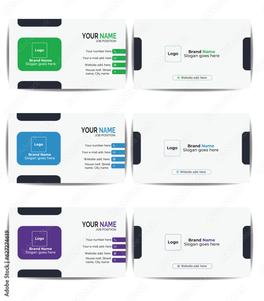 Obraz premium Clean & modern style corporate, office business card/visiting card