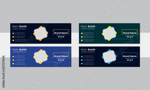 modern trend professional email signature design corporate branding