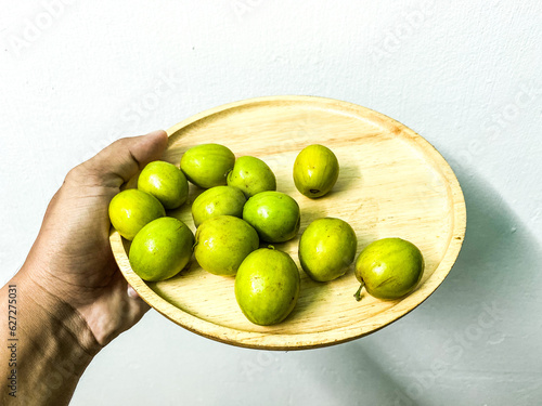 A photograph of a fruit in Thailand named Putra