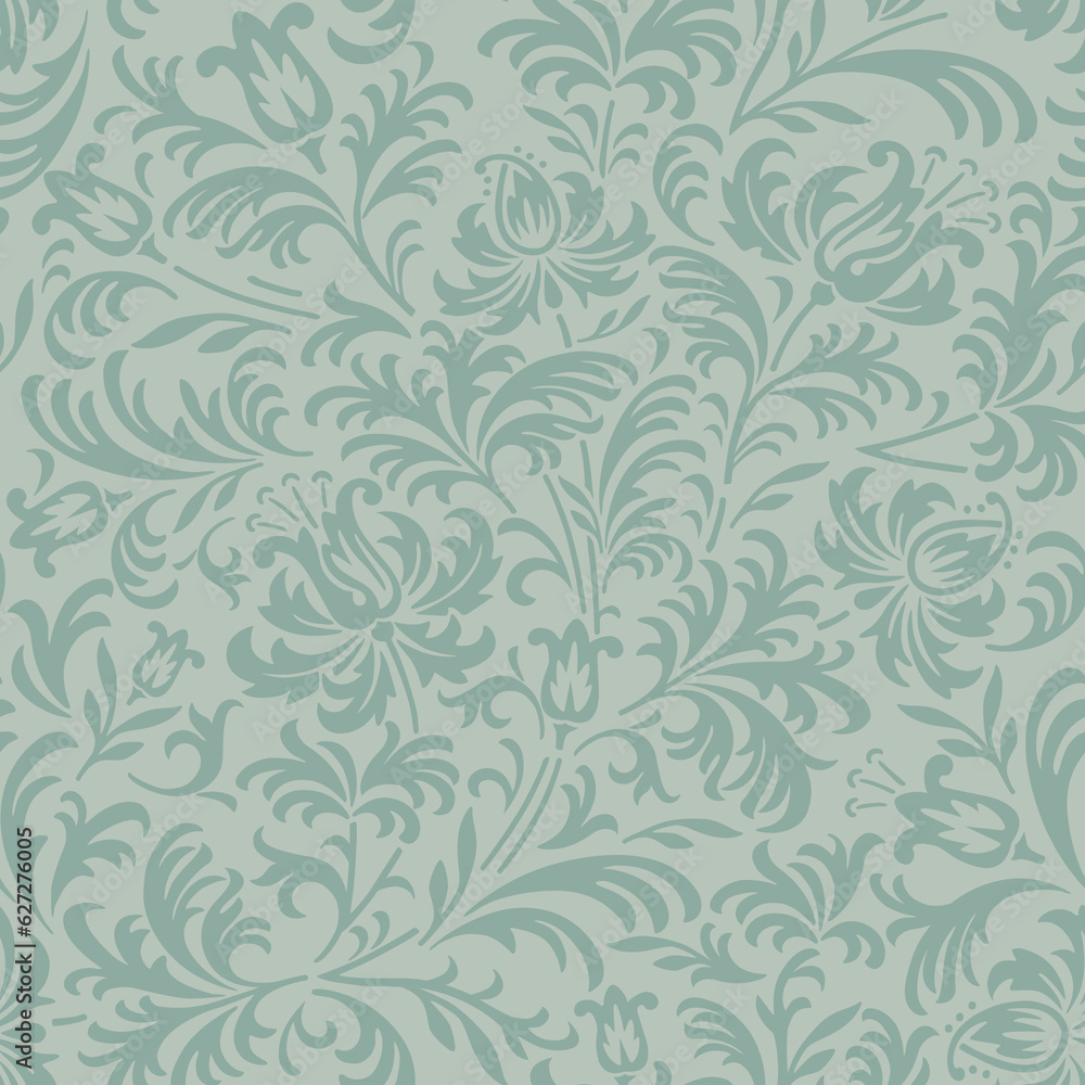 Traditional Floral Damask Wallpaper Repeat Pattern Traditional Floral Damask Wallpaper Repeat Pattern
