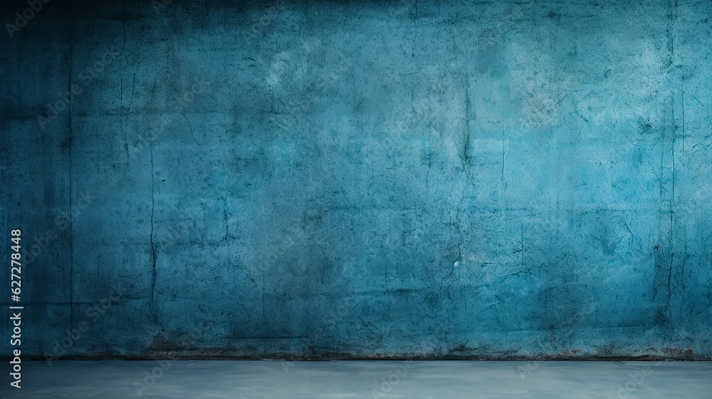 Fototapeta premium beautiful abstract grungy blue stucco wall background in cold mood. pantone of the year color concept background with space for text