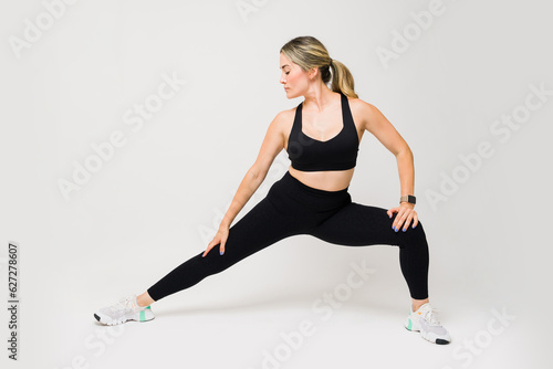 Beautiful active woman preparing for a cardio workout run