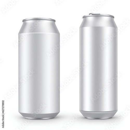 aluminum can isolated on white