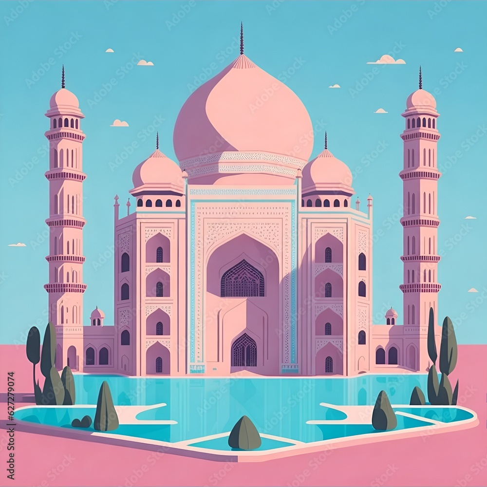 Fototapeta premium taj mahal in agra country