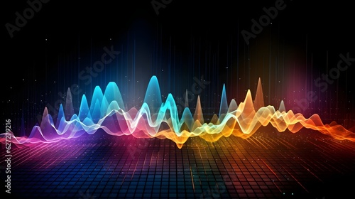 a colorful sound waves photo