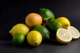 a group of lemons and limes