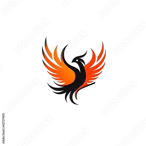 a black and orange bird with orange wings