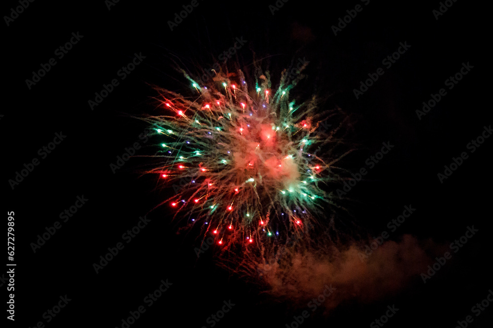 Fireworks image on a black background