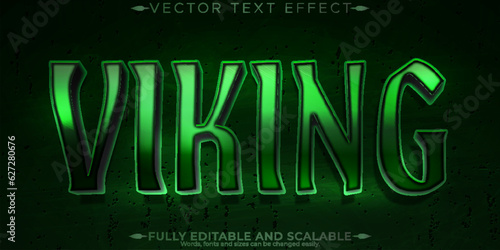 Viking text effect, editable norseman and celtic text style