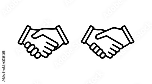 Hand shake icon vector. business handshake. contract agreement. partnership