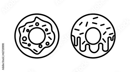 Donut icon vector. doughnut icon. donut logo