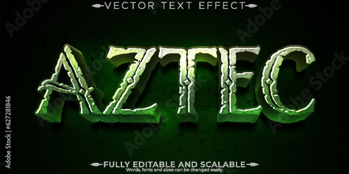 Aztec ruin text effect, editable maya and peru text style