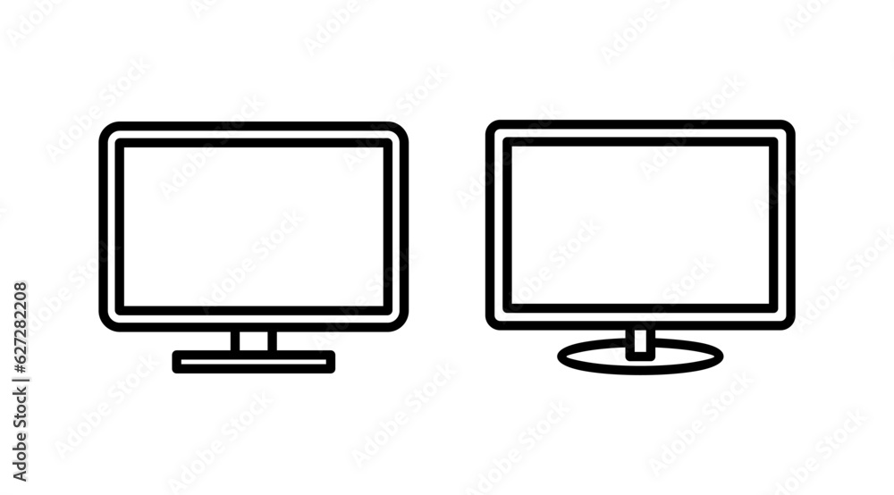 Computer icon vector. computer monitor icon. Computer icon vector. computer monitor icon.