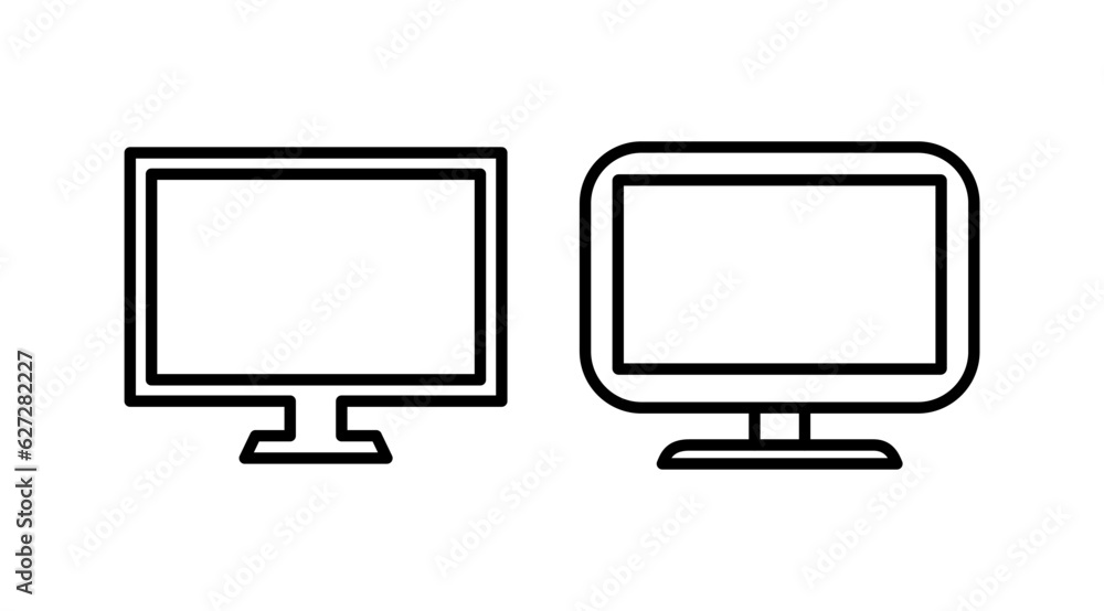 Computer icon vector. computer monitor icon. Computer icon vector. computer monitor icon.