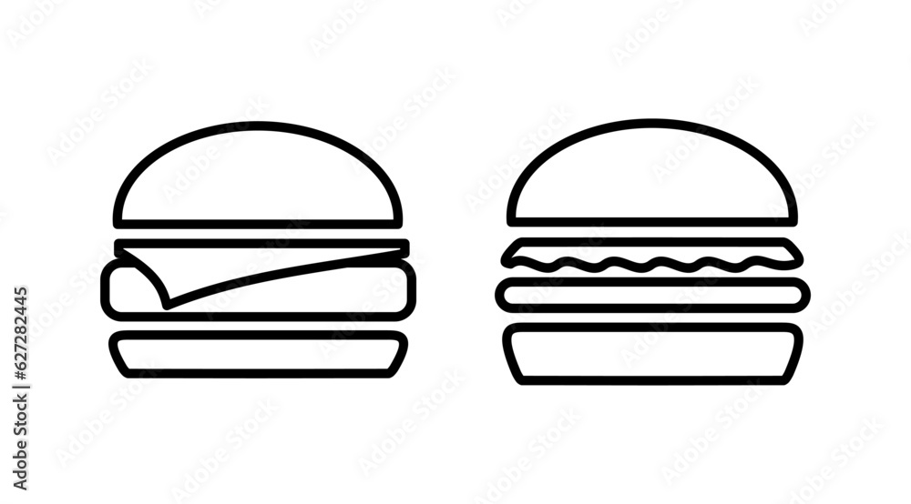Burger icon vector. hamburger logo icon. fast food icon Burger icon vector. hamburger logo icon. fast food icon