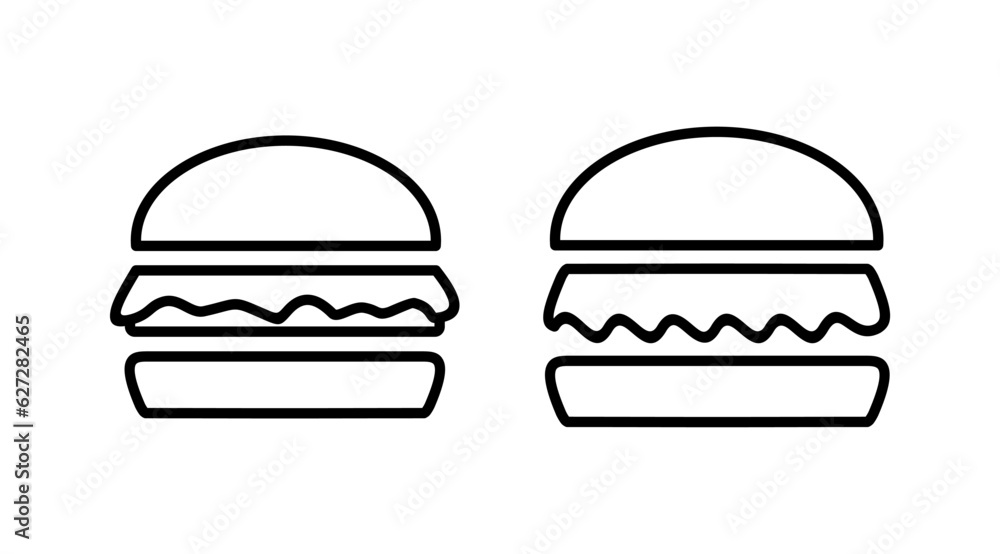 Burger icon vector. hamburger logo icon. fast food icon Burger icon vector. hamburger logo icon. fast food icon