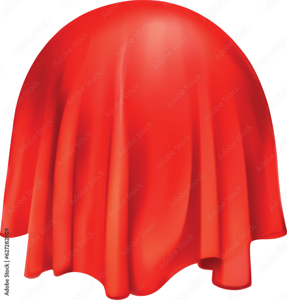 Red cloth drapery covering round object. Vector EPS-10 Red cloth drapery covering round object. Vector EPS-10