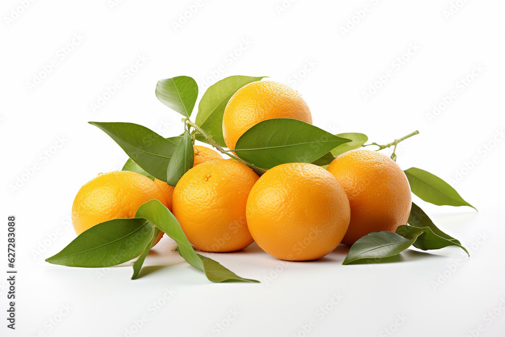 tangerines with leaves isolated tangerines with leaves isolated