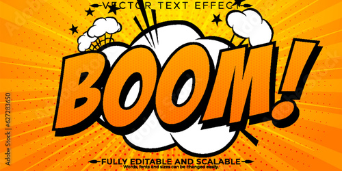 Comic book text effect, editable cartoon and pop art text style